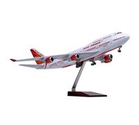 India Airlines B747-400 Aircraft Model 1:150 Simulation 747 Airplane With Rotating Engine Blades Collectible Display For Aviation Enthusiasts Hobbyists Home/Office Deco(Normal)
