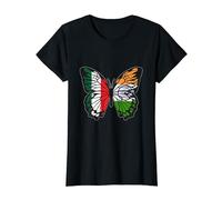 India and Italy Mix Butterfly Half Italian Indian Roots T-Shirt