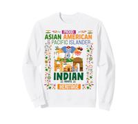 India Asian American Heritage Outfit Women Idea Indian Flag Sweatshirt