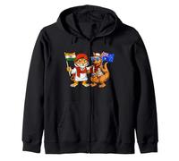 India Australia Flag Indian Roots Australian Heritage Zip Hoodie