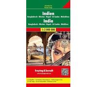 India - Bangladesh - Bhutan - Nepal - Sri Lanka - Maldives Road Map 1:2 000 000