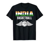 India Basketball Fans Jersey Pride Indian Flag Sport Lovers T-Shirt