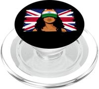 India Britain Flags Women Roots British Indian Heritage PopSockets PopGrip for MagSafe