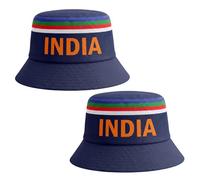 India Bucket Hat Reversible Aussie Gold Polyester Sun Hat Sports Fan