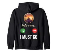 India Calling I Must Go Zip Hoodie