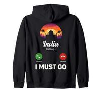 India Calling I Must Go Zip Hoodie