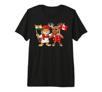 India Canada Flag Indian Roots Canadian Heritage Premium T-Shirt