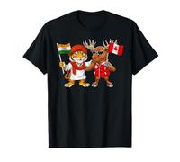 India Canada Flag Indian Roots Canadian Heritage T-Shirt