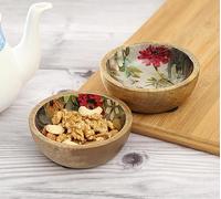 India Circus by Krsnaa Mehta March of The Blossoms Snack Serving Bowl Kitchen Accessories Reusable dip Bowl, Sets 2