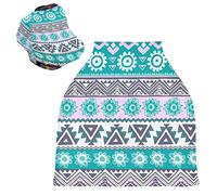 India Colorful Art Baby Car Seat Cover Canopy Stretchy Nursing Covers Breathable Windproof Winter Scarf for Infant Breastfeeding Boys Girls
