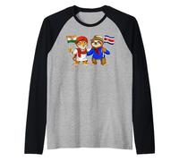 India Costa Rica Flag Indian Roots Costa Rican Heritage Raglan Baseball Tee