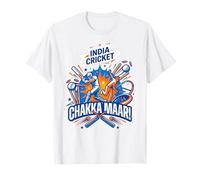 India Cricket Chakka Maar Six Hitter Batsman Bowler Fan T-Shirt