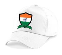 India Cricket Embroidered Baseball Cap International Cricket Sport Your Country Embroidery (White)