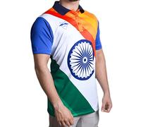 India Cricket Shirt World Cup BCCI Indian Flag Team Jersey ODI T20 One Day Champions Supporters Fans Polo T-Shirt, XS
