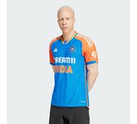 adidas Mens India Cricket T20 International Shirt Adults Blue/Orange L