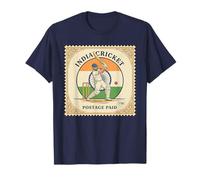 India Cricket Vintage Stamp Rupee Retro Flag T-Shirt