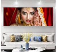 India Diamond Painting Kits for Adults, 5D woman Large Diamond Art Kits Adults, DIY Square Full Drill Gem Art Mosaic Kits for Beginner, Crystal Rhinestone Crafts for Home Wall Decor 80x240cm, Model592