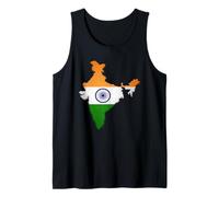India Flag Indian Gifts Map Souvenirs Heritage Sport Travel Tank Top