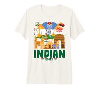 India Flag Outfit Idea for Kids & Elephant Indian Roots Premium T-Shirt