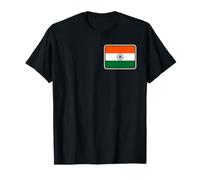 India Flag Saffron White Green Ashoka Chakra Heritage Art T-Shirt