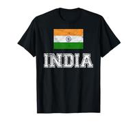India Flag Vintage I Men Women Kids T-Shirt T-Shirt