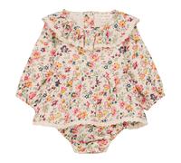 India Fleurie Organic Cotton romper Cream 3 months