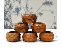 India House Handcrafted Wooden Hammered Napkin Ring Everyday Use Decorative 1.5" Napkin Holders Set of 6 Perfect for Table Decor, Dinner Party, Dining Parties, Tabletop, Table Decoration
