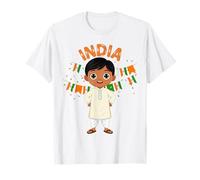India Indian Boy Traditional Outfit Wear Flag Heritage T-Shirt