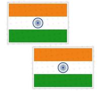 INDIA Indian Flag ASIA 4" (100mm) Vinyl Bumper Stickers, Decals x2
