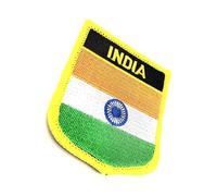 India Indian South Asia Flag Iron On Embroidered Fabric Sew On Patch Pack of 1