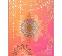 India inspired Mandala design notebook, ideal for journaling or as an inspiration gift for a loved one.: 120 lined pages, glossy cover, size 7.5 x 9.25” Perfect for college, school or handbag.
