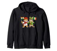 India Ireland Flag Indian Roots Irish Heritage Zip Hoodie