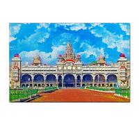 India Jigsaw Puzzle 500 Piece India Mysore Palace Puzzle Game Artwork Travel Souvenir 52x38CM
