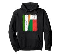 India Madagascar Half Flag Indian Malagasy Pride Jersey Pullover Hoodie