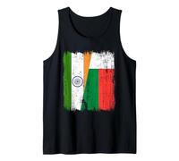India Madagascar Half Flag Indian Malagasy Pride Jersey Tank Top