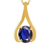 INDIA MADE 100% Certified 6.00 Ratti Blue Sapphire Nilam/Neelam Stone Gold Plated Pendant Locket Rashi Ratan Gemstone For Men And Women by Lab Certified-B0BQFC64TM