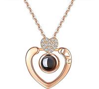INDIA MADE 100 Laguage Double Heart Rosegold Designer Delicate Pandant For Women & Girls 1(Pcs)-B0C5JCB9YP