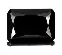 INDIA MADE 11.00 Ratti Squire Cut Natural Black Cubic Zirconia Gemstone Lab Certified Loose Gemstone For Man Or Women-B0C1H6RLWY, Silver, Created Sapphire