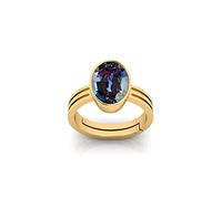 INDIA MADE 11.25 Carat Color Changing Alexandrite Ring Gold Plated Aaa Quality Excellent Shinning Stone Ring Men And Women,S (Ggtl Lab - Certified)-B0C2D9PP2D