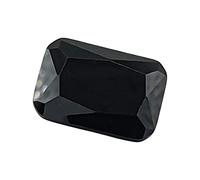 INDIA MADE 11 Carat Rectangular Zircon Cubic Zirconia (Zircon) Pure Brilliance | Black Zircon-B0BDZTV7QR