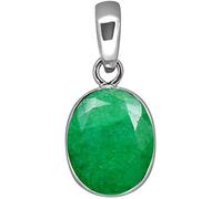 INDIA MADE 12.25 Ratti Natural Columbian Emerald Panna Pendent Brass Plated Ashthadhatu For Men & Women Aaa+ Quality-B0DHXYH6D8