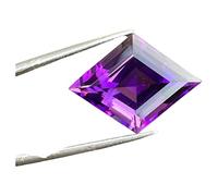 INDIA MADE 14.25 Ratti -13.75 Carat Sakarpara Cut Natural Amethyst Gemstone Lab Certified Loose Gemstone Man Or Women Jewellery Making Gemstone-B0C55G7D4M
