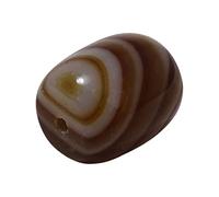 INDIA MADE 14 Carat Kala Sulemani Hakik (Akik) Evil Eye Stone 12 Mm Dholki Shape Bead Gemstone Perfect Size-B09VYB9STB