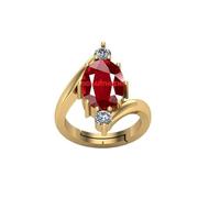 INDIA MADE 16.25 Ratti 15.50 Carat Quality Natural Burma Ruby Manik Unheated Untreated Gemstone Gold Ring for Men and Women (GGTL Lab Certified)-14586, Silver, Created Sapphire