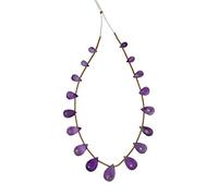 INDIA MADE 17 Loose Pieces Of Amethyst Gemstone Faceted Drop Shaped Ns1659-B07FYNC1M9