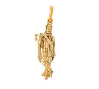 INDIA MADE 22 CT Gold Plated Sterling Silver (92.5% purity) God Krishna Pendant for Men and Women - pm7133