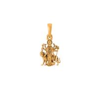 INDIA MADE 22K Gold Plated Silver (92.5% Purity) Goddess Durga Maa Pendant (Large Size) for Men and Women - pb7104_gold, Silver, Artificial Sapphire
