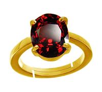 INDIA MADE 3.25 Ratti Certified A+ Quality Natural Hessonite Garnet Gomed Adjustable Gold Ring Loose Gemstone For Women'S And Men'S-B09BW46Z4P