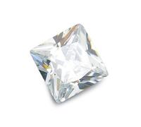 INDIA MADE 3.50 Ratti + American Diamond Squre Princes Cut, Cubic Zirconia (Zircon/Jerkan Stone), 100% Certified Natural Gemstone, B085GB25HF
