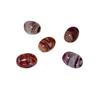 INDIA MADE 33.70 Carat / 5 Pcs Lot Of Natural Reddish Brown Agate Hakik (Akik) Stone Oval Shape Natural Gemstone-B09XK6SSMC
